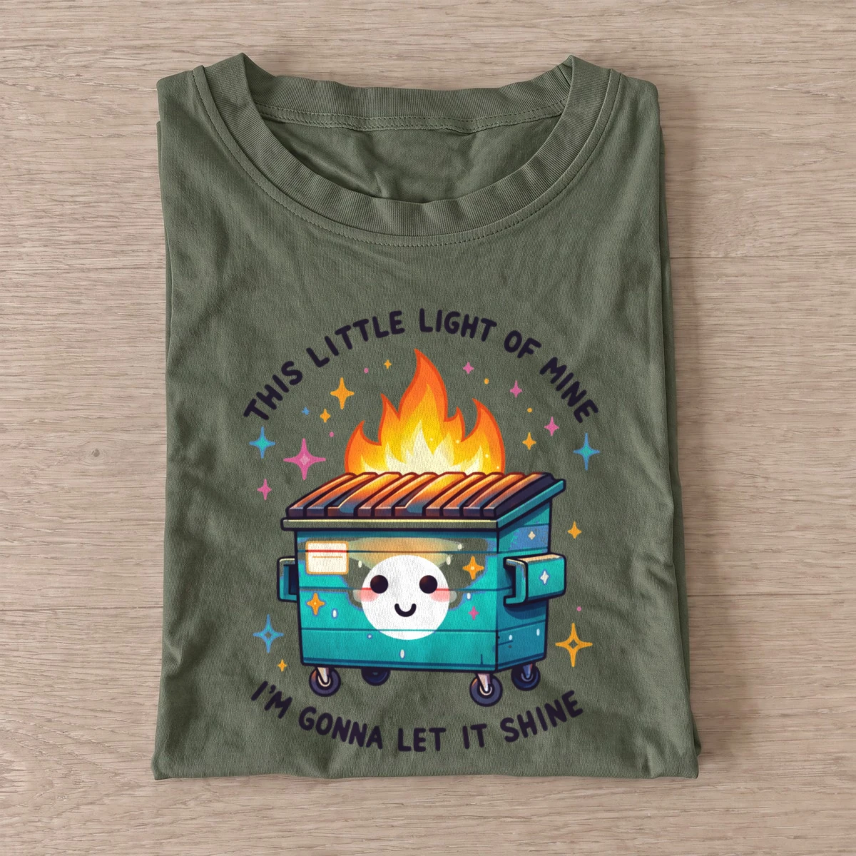 Shining dumpster fire t shirt olive20shining dumpster fire.webp