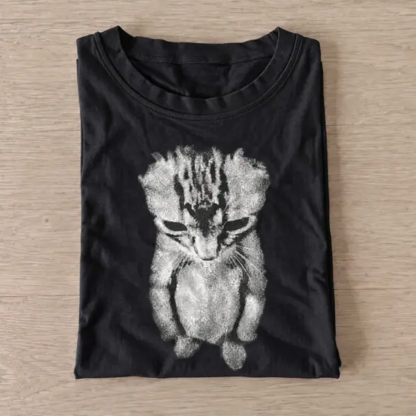 Shy kitten graphic t shirt black20shy kitten.webp