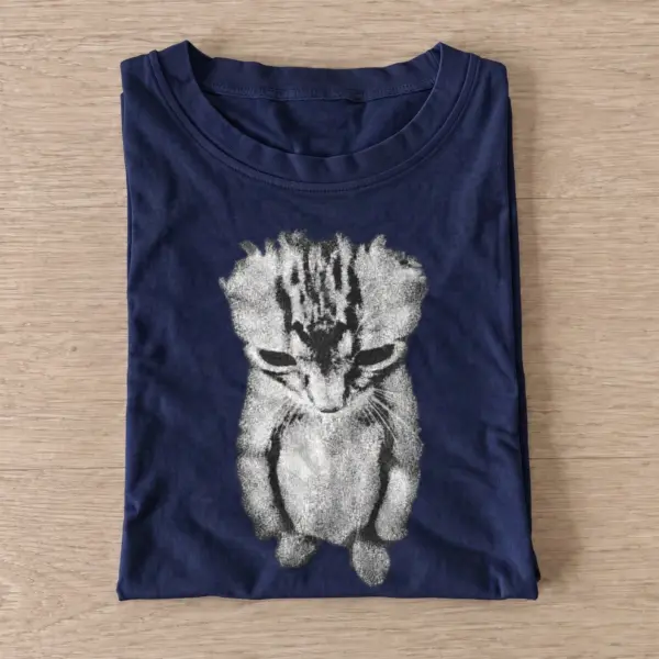 Shy kitten graphic t shirt navy20shy kitten.webp