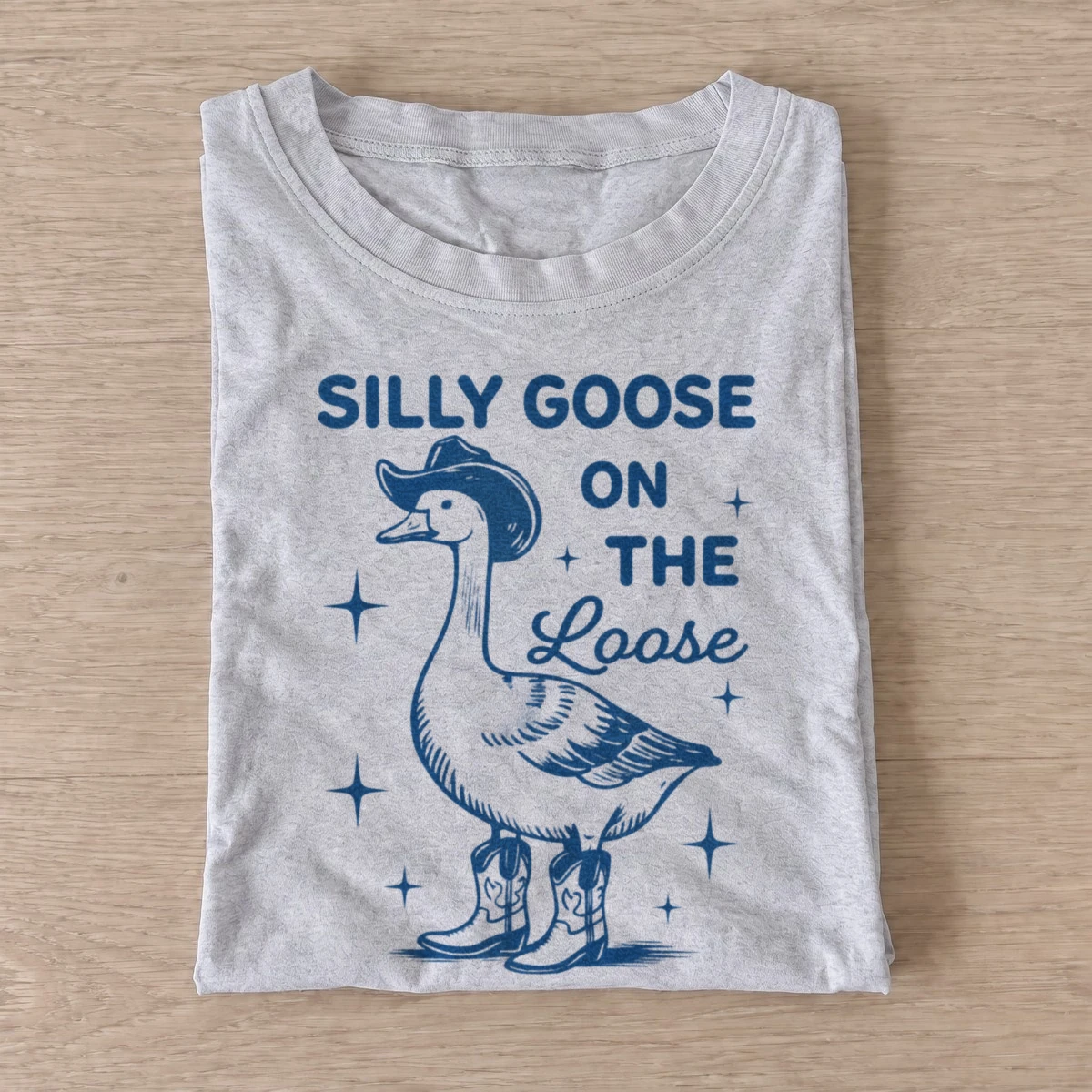 Silly goose on the loose cowboy t shirt gray20silly goose loose.webp