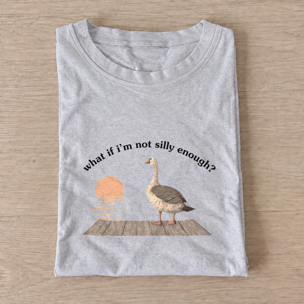 Silly sunset goose t shirt gray20silly sunset goose.webp