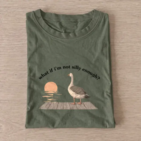 Silly sunset goose t shirt olive20silly sunset goose.webp