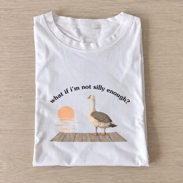 Silly sunset goose t shirt white20silly sunset goose.webp
