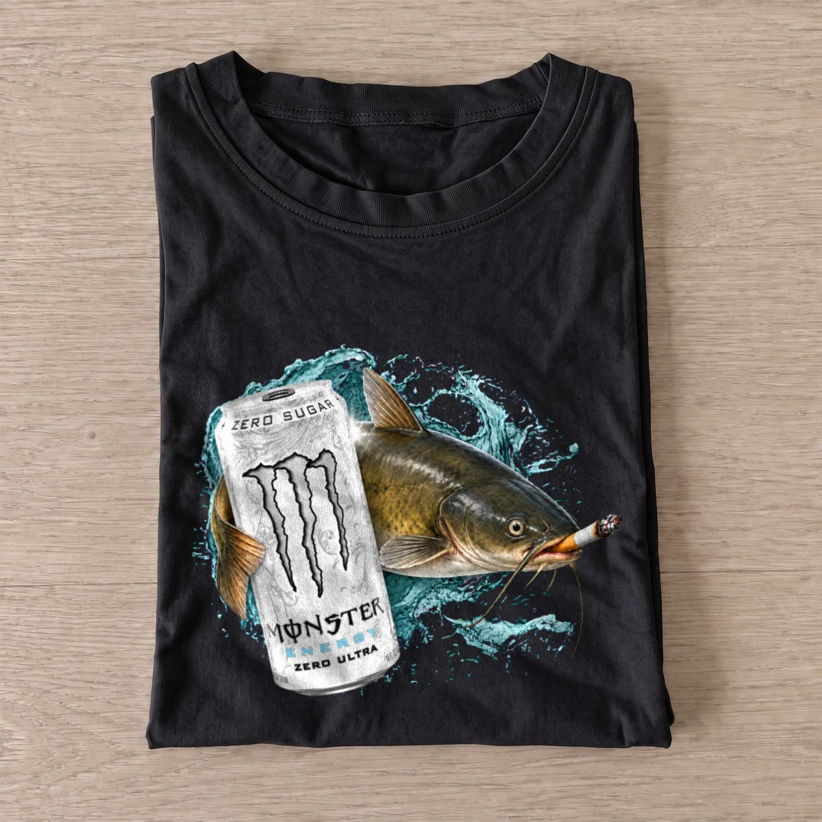 Silver energy catfish t shirt black20silver energy catfish.webp