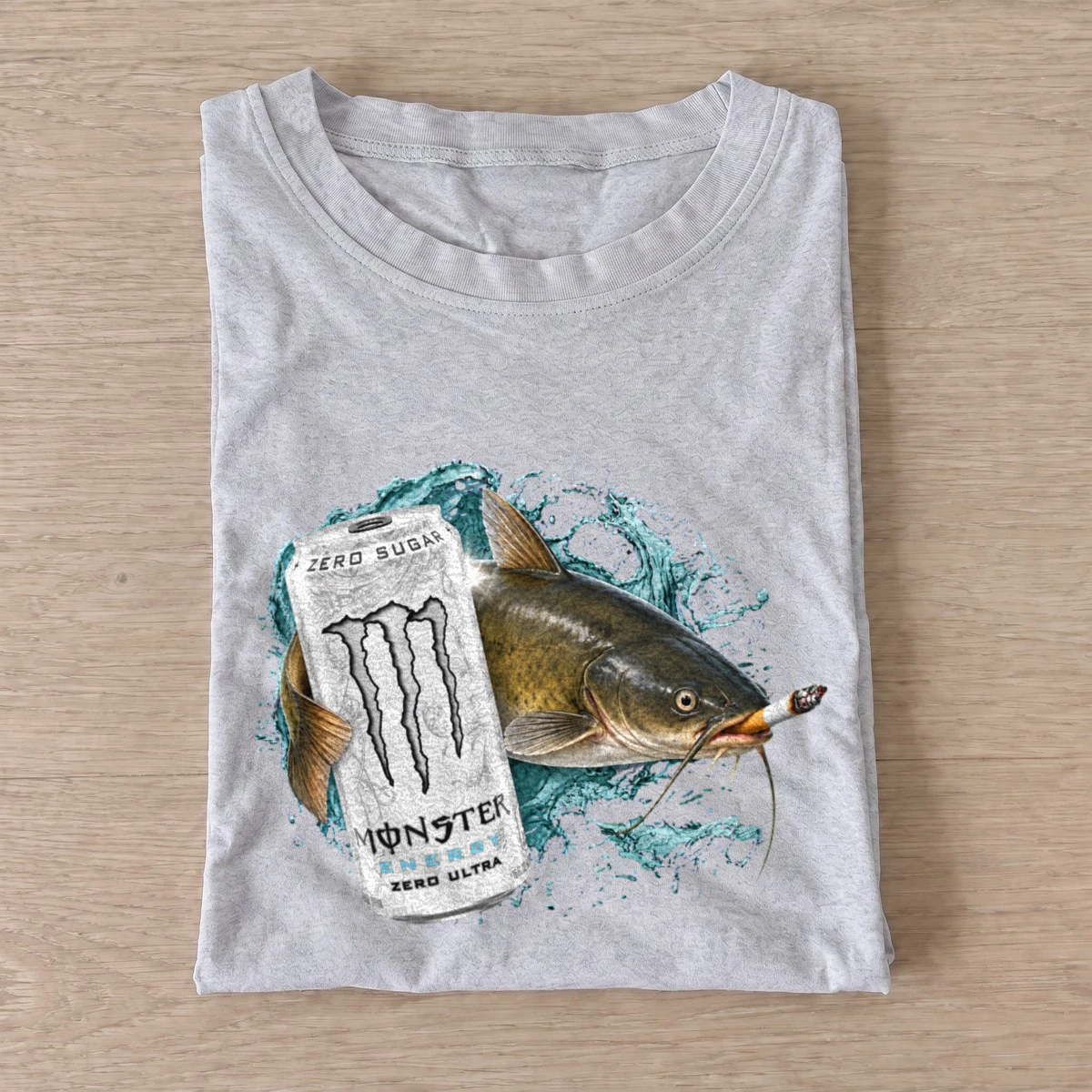 Silver energy catfish t shirt gray20silver energy catfish.webp