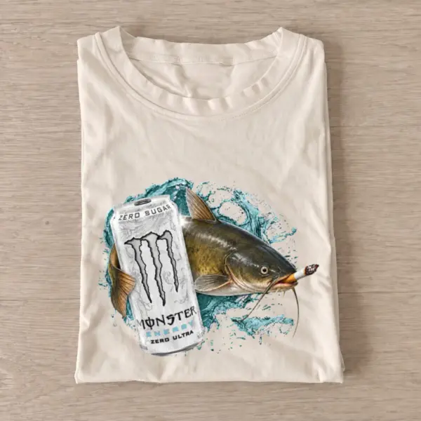 Silver Energy Catfish Fishing T-Shirt — graphic design