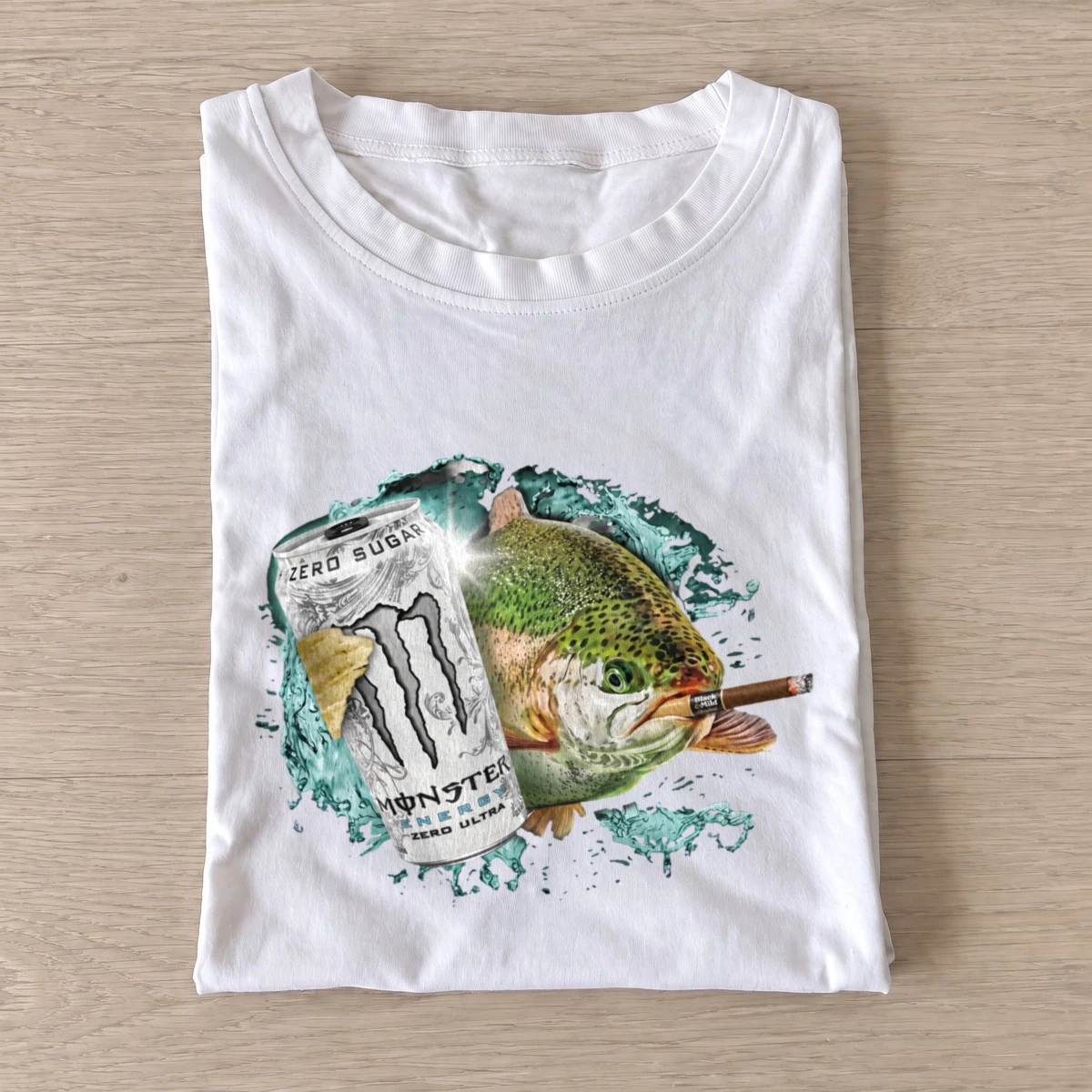 Silver Energy Trout 01 Fishing T-Shirt — graphic design