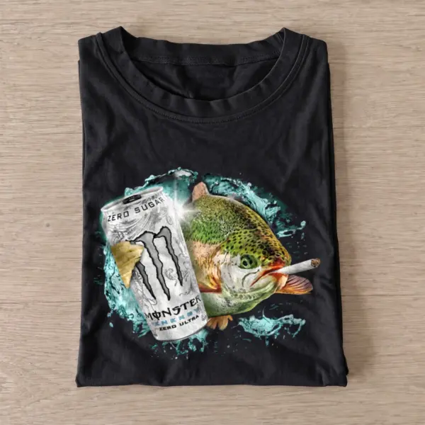Silver Energy Trout 03 Fishing T-Shirt — graphic design