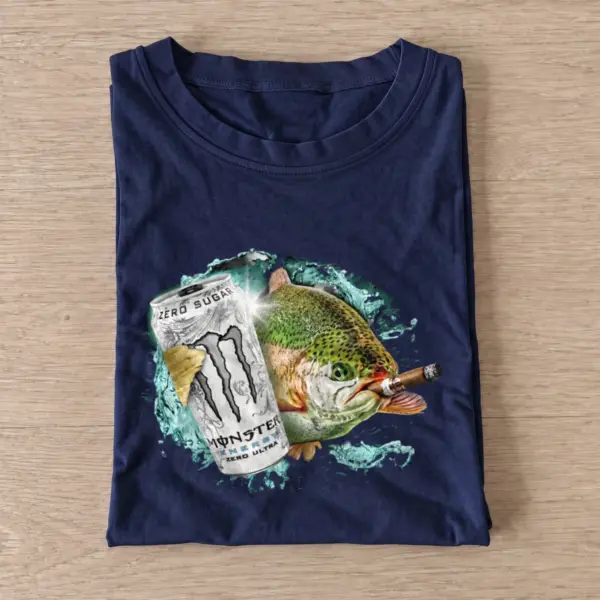 Silver Energy Trout 04 Fishing T-Shirt — graphic design