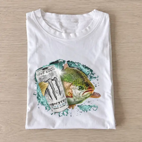 Silver Energy Trout 05 Fishing T-Shirt — graphic design