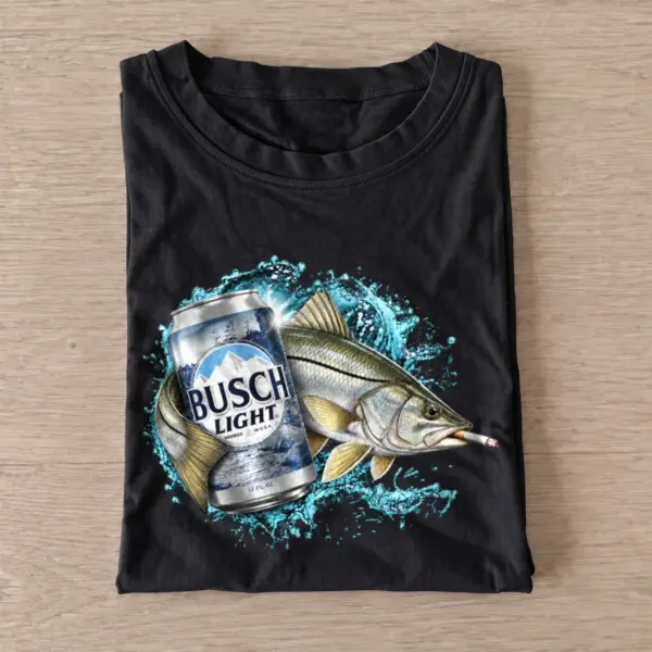 Silver fish lager fishing t shirt black20silver fish lager.webp