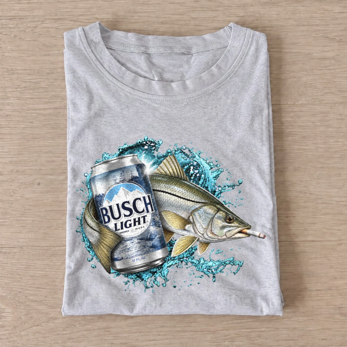 Silver fish lager fishing t shirt gray20silver fish lager.webp