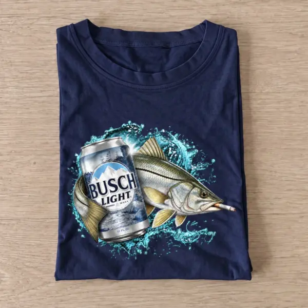Silver fish lager fishing t shirt navy20silver fish lager.webp