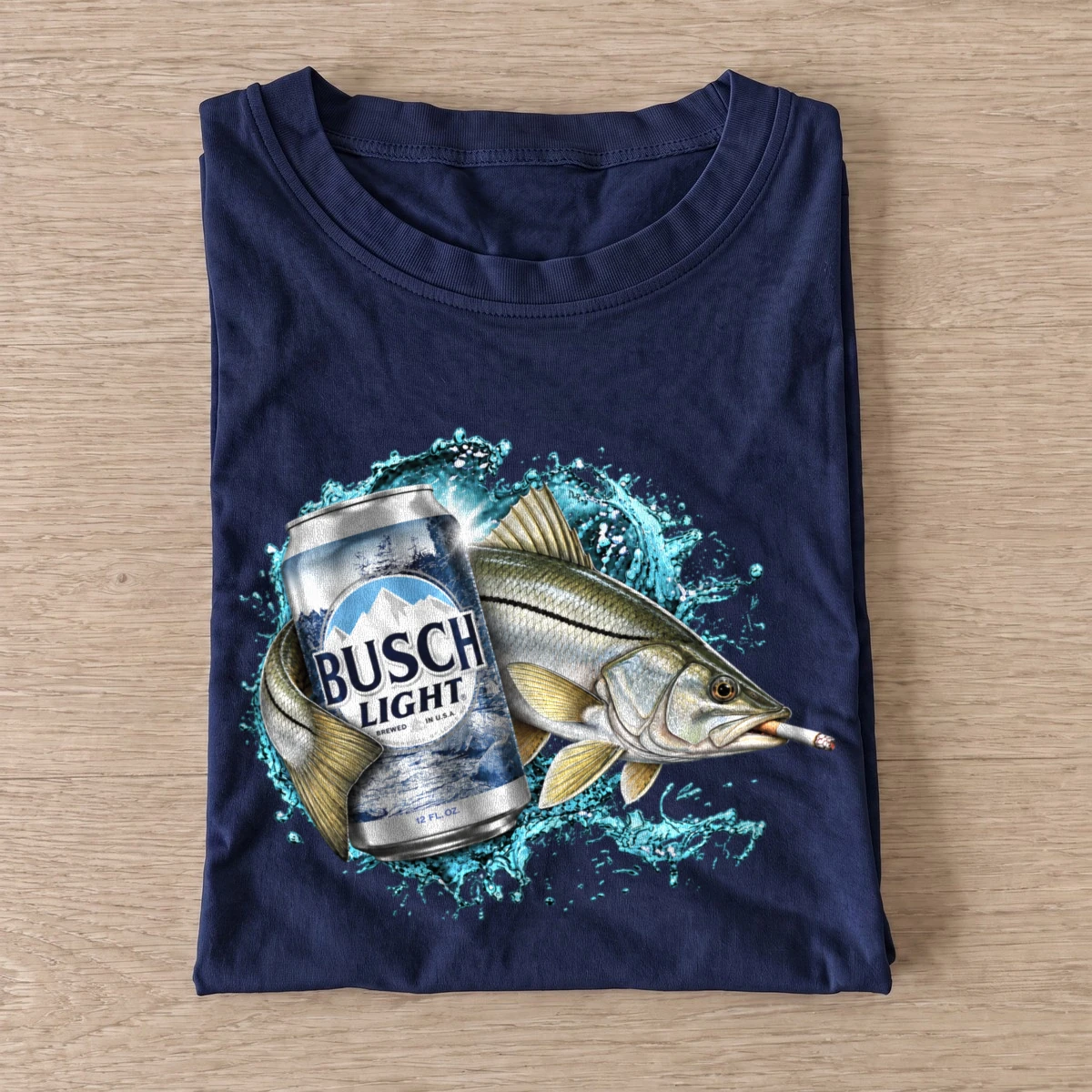 Silver fish lager fishing t shirt navy20silver fish lager.webp