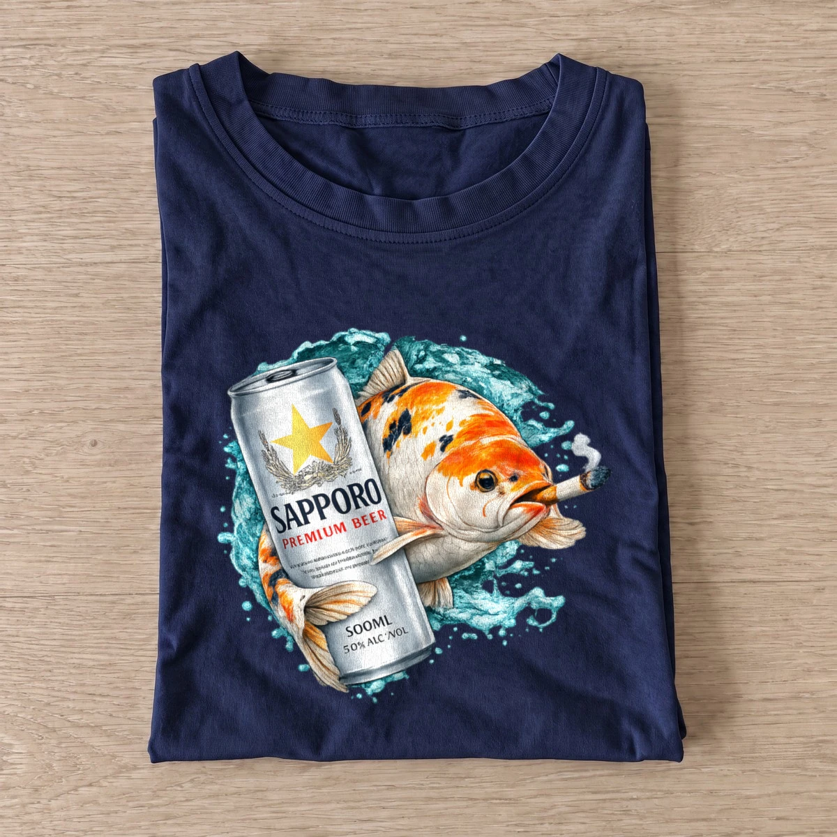 Silver lager koi t shirt navy20silver lager koi.webp