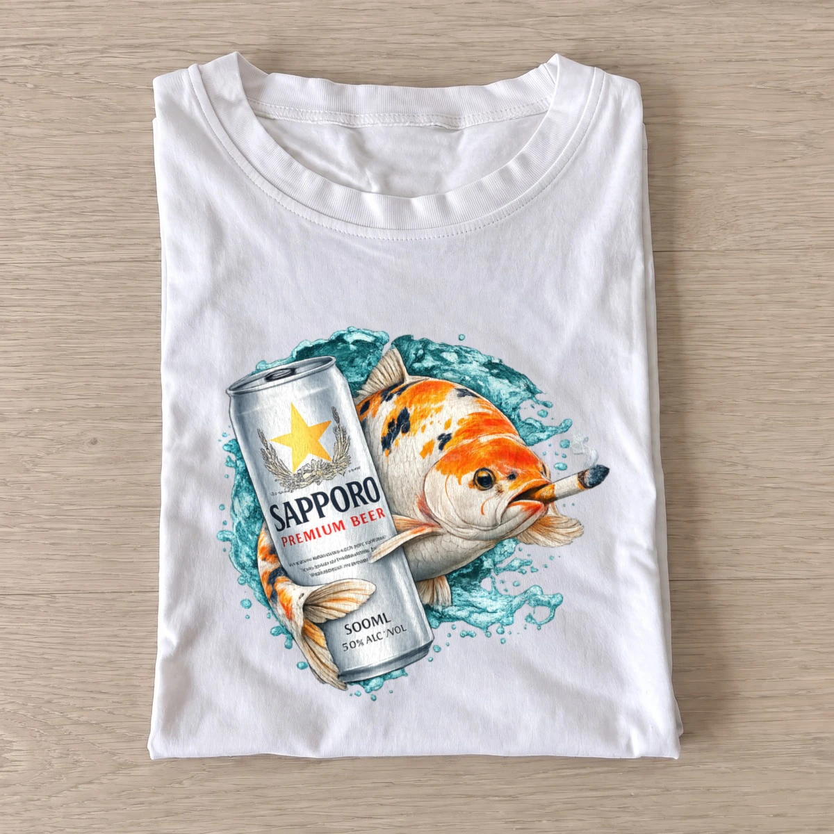 Silver lager koi t shirt white20silver lager koi.webp