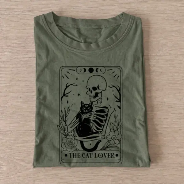 Skeleton cat card t shirt olive20skeleton cat card.webp