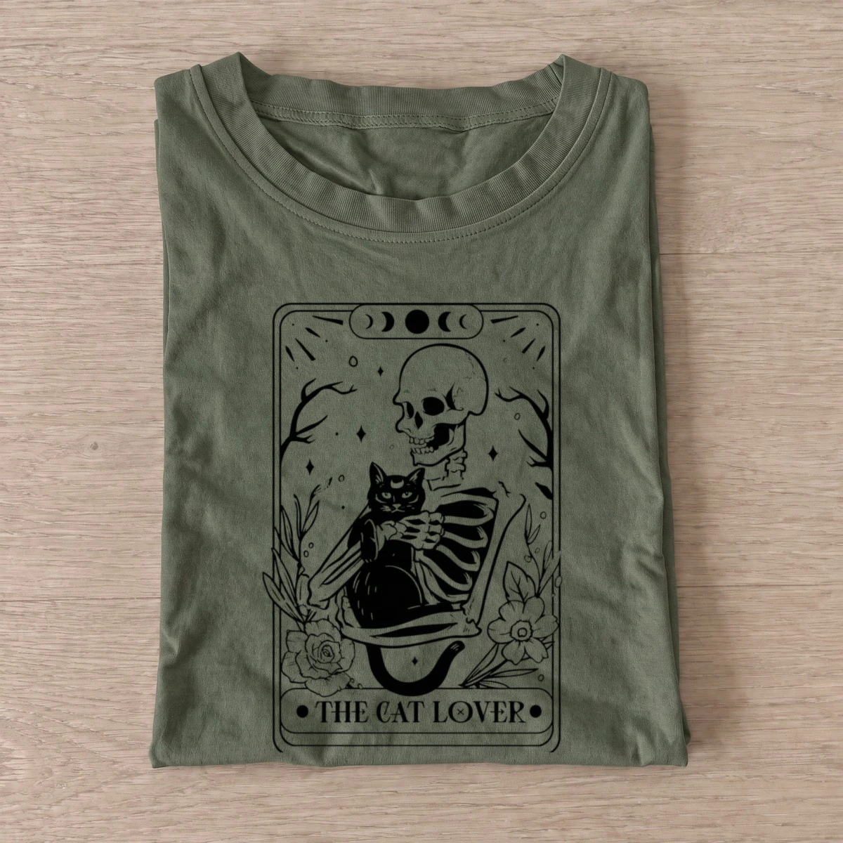Skeleton cat card t shirt olive20skeleton cat card.webp