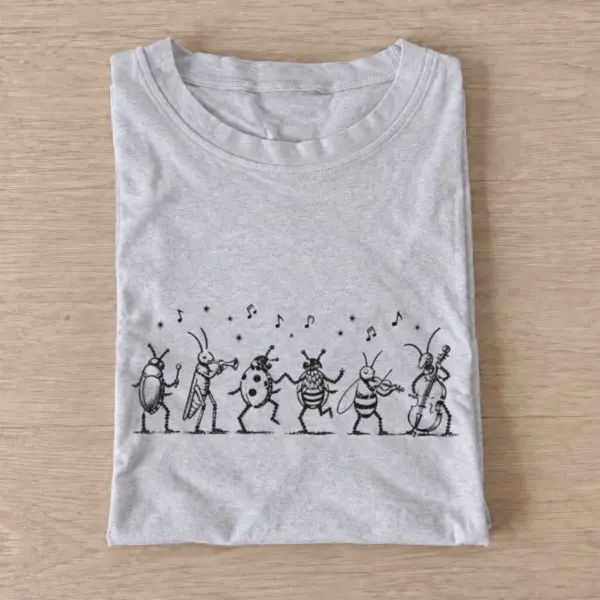 Sketched bug parade musical insects t shirt gray20sketched bug parade.webp