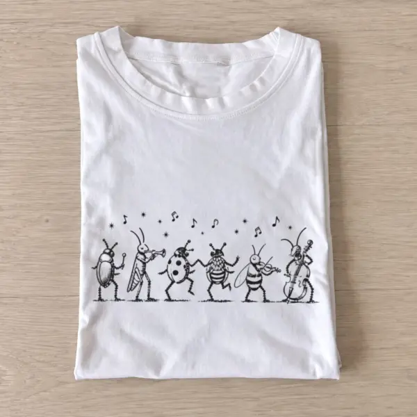 Sketched bug parade musical insects t shirt white20sketched bug parade.webp