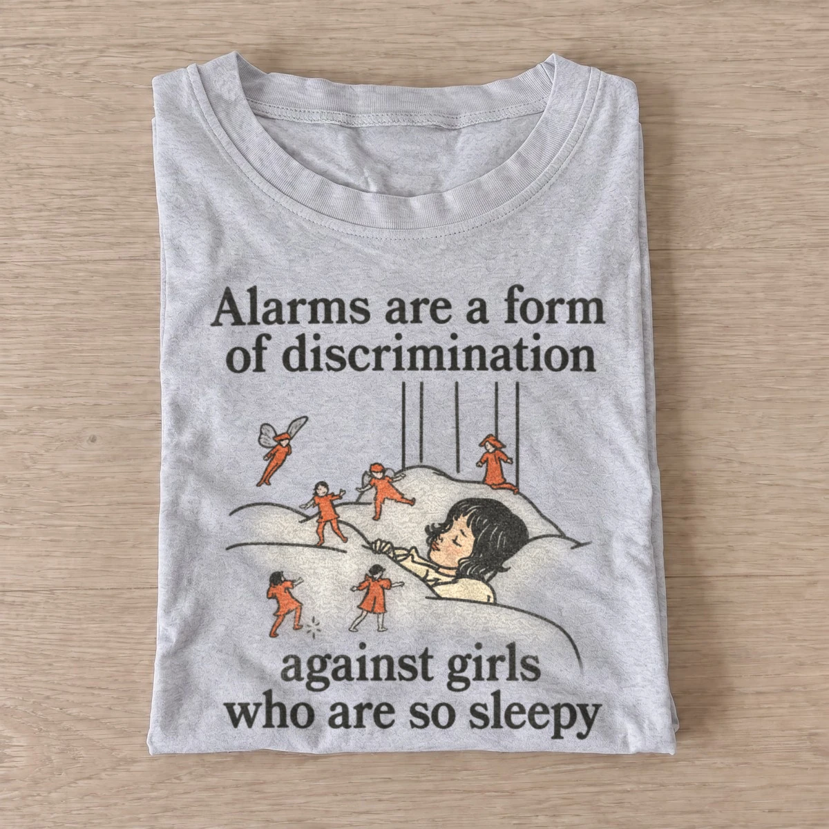 Sleepy girls against alarms t shirt gray20sleepy girls against alarms.webp