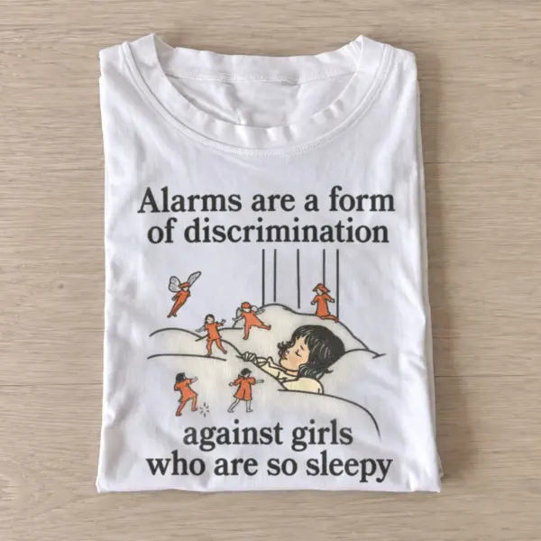 Sleepy girls against alarms t shirt white20sleepy girls against alarms.webp