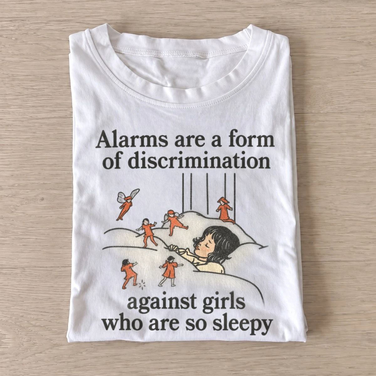 Sleepy girls against alarms t shirt white20sleepy girls against alarms.webp