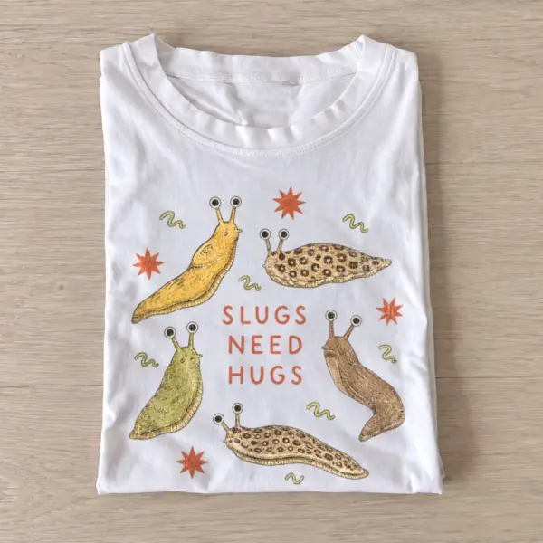 Slugs need hugs t shirt white20slugs need hugs.webp