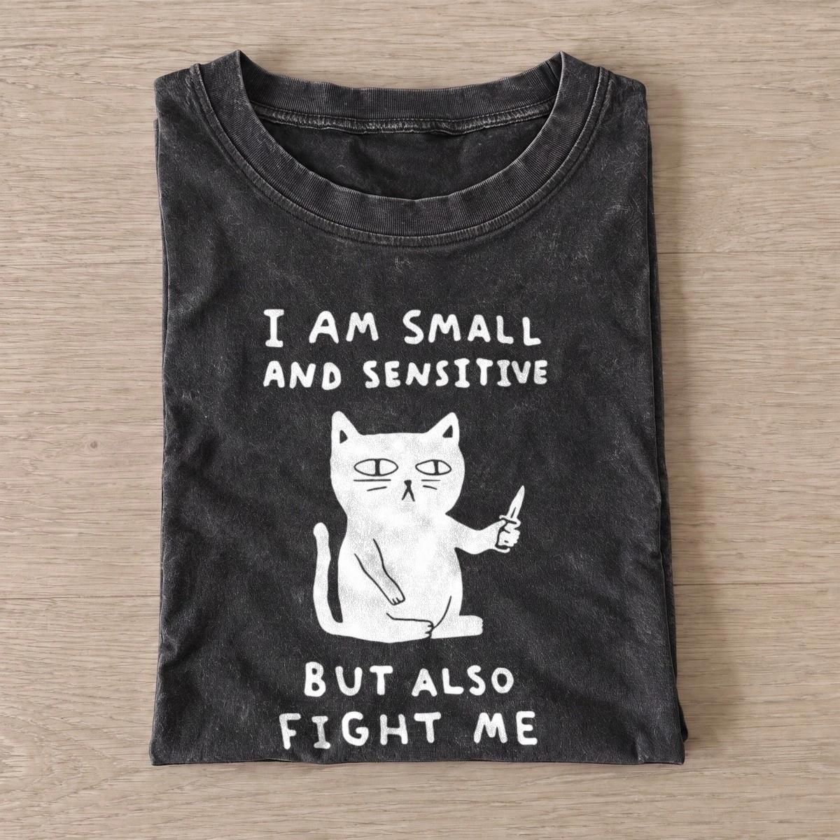 Small sensitive fight me vintage t shirt washed20black20small sensitive fight me.webp