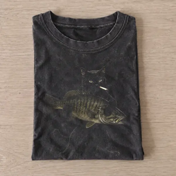 Smallmouth Bandit Vintage Fishing T-Shirt — graphic design