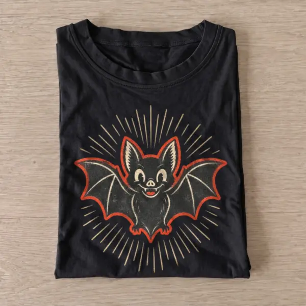 Smiling bat graphic t shirt black20smiling bat.webp
