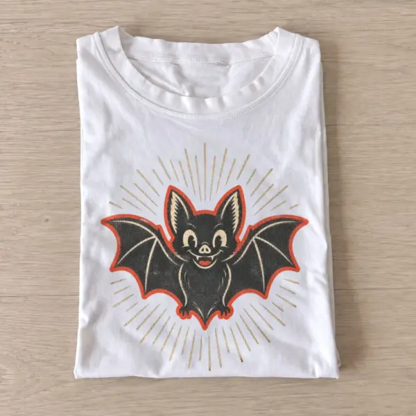 Smiling bat graphic t shirt white20smiling bat.webp