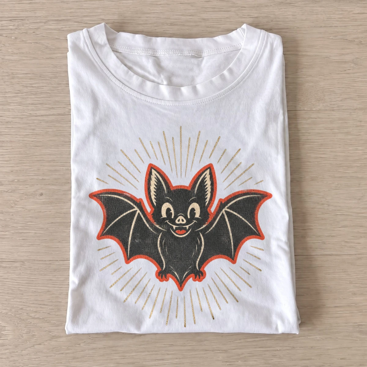 Smiling bat graphic t shirt white20smiling bat.webp