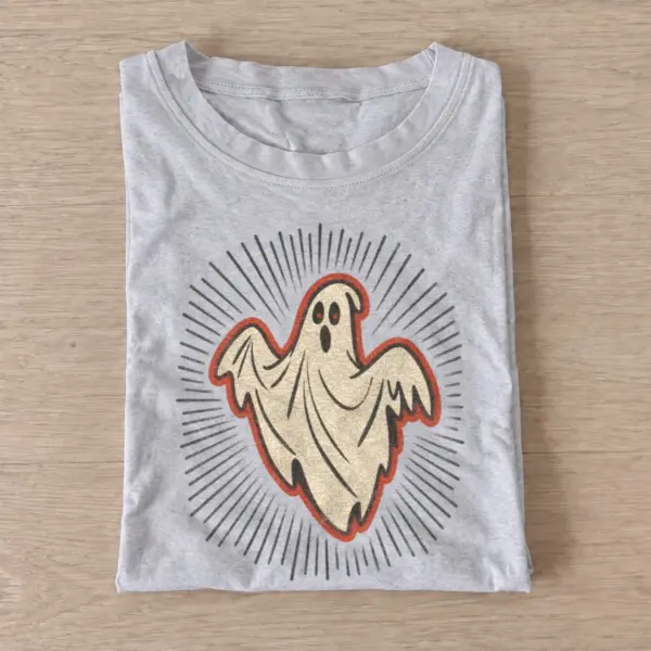 Smiling sheet ghost graphic t shirt gray20smiling sheet ghost.webp
