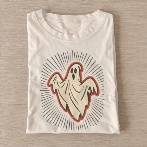 Smiling sheet ghost graphic t shirt sand20smiling sheet ghost.webp