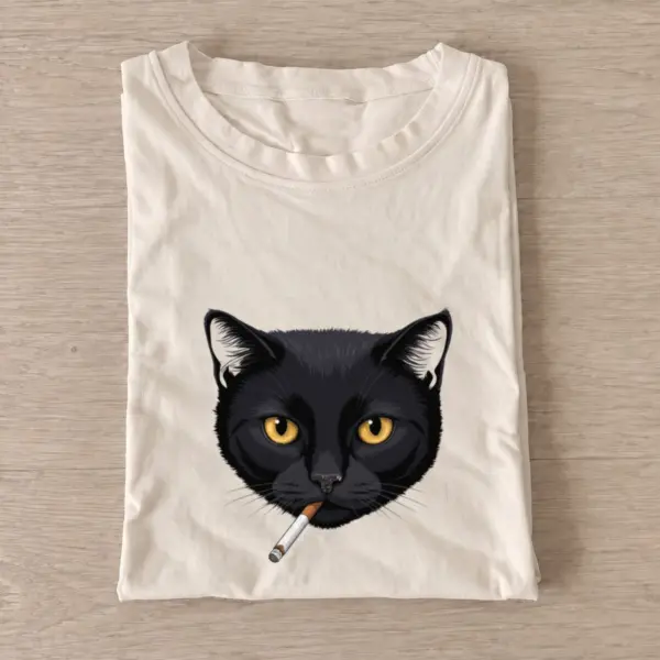 Smoking black cat t shirt sand20smoking black cat.webp