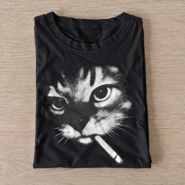 Smoking kitten graphic t shirt black20smoking kitten.webp