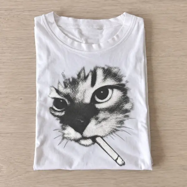 Smoking kitten graphic t shirt white20smoking kitten.webp