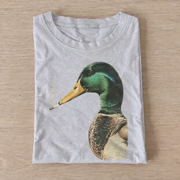 Smoking mallard duck t shirt gray20smoking mallard.webp