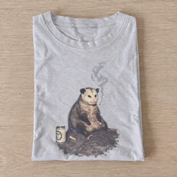 Smoking opossum break t shirt gray20smoking opossum break.webp