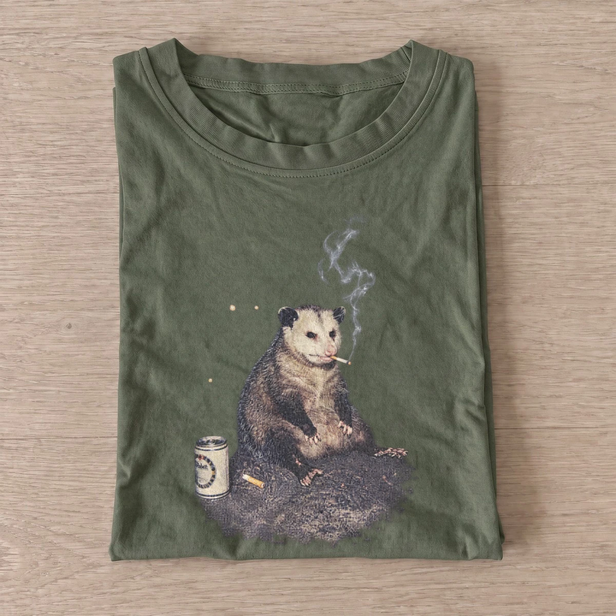 Smoking opossum break t shirt olive20smoking opossum break.webp