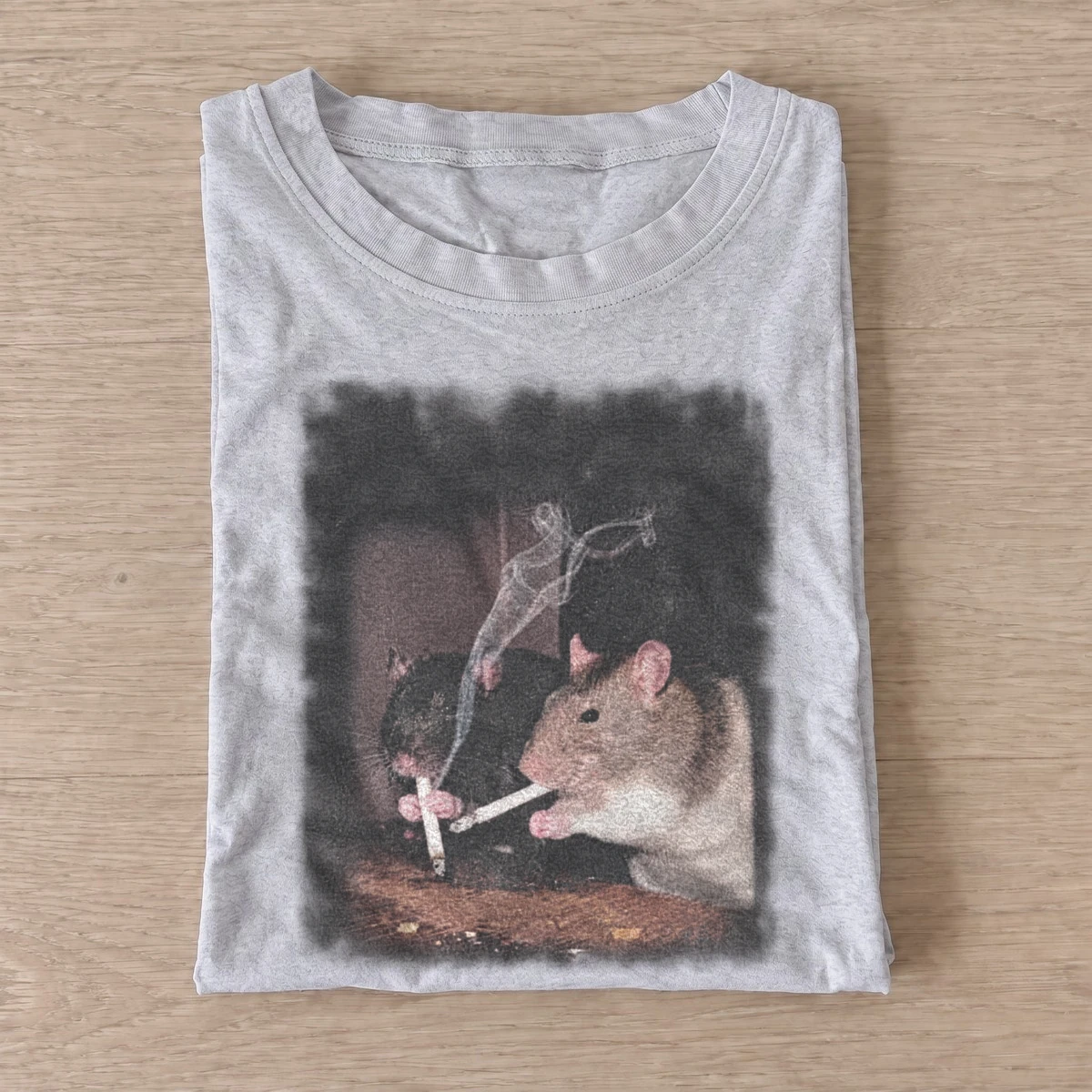 Smoking opossum t shirt gray20smoking opossum.webp