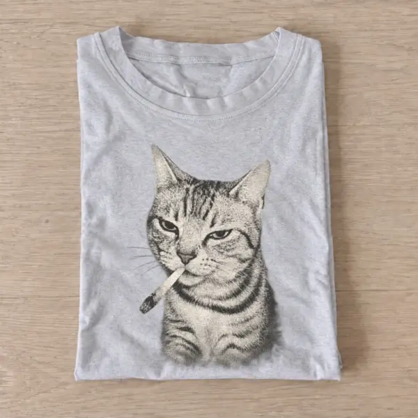 Smoking tabby cat t shirt gray20smoking tabby.webp