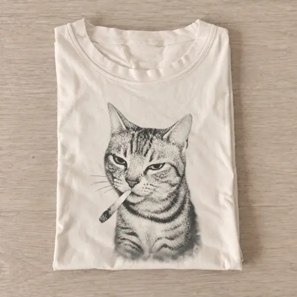 Smoking tabby cat t shirt sand20smoking tabby.webp