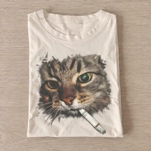Smoking tabby cat t shirt sand20smoking tabby cat.webp