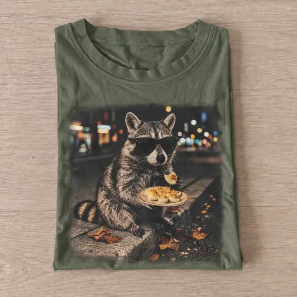 Snack bar raccoon t shirt olive20snack bar raccoon.webp