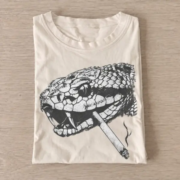 Snake blade smoking graphic t shirt sand20snake blade.webp