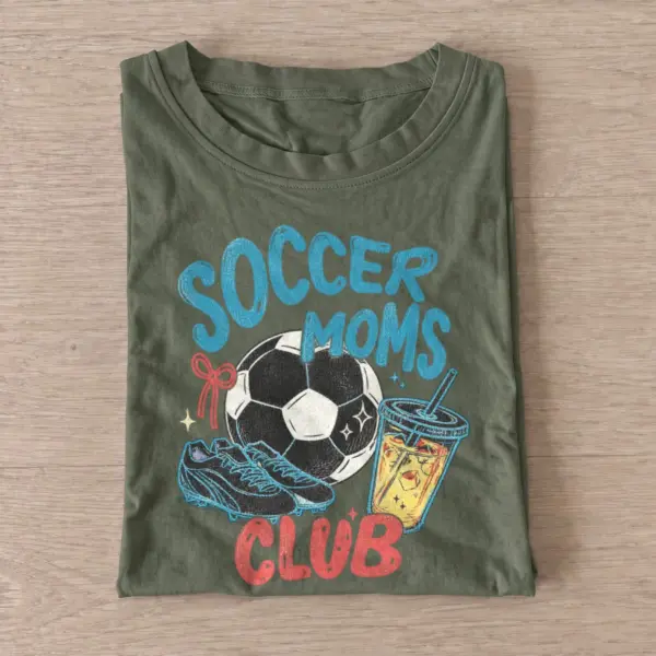 Soccer moms club graphic t shirt olive20soccer moms club.webp