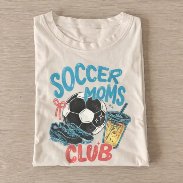 Soccer moms club graphic t shirt sand20soccer moms club.webp