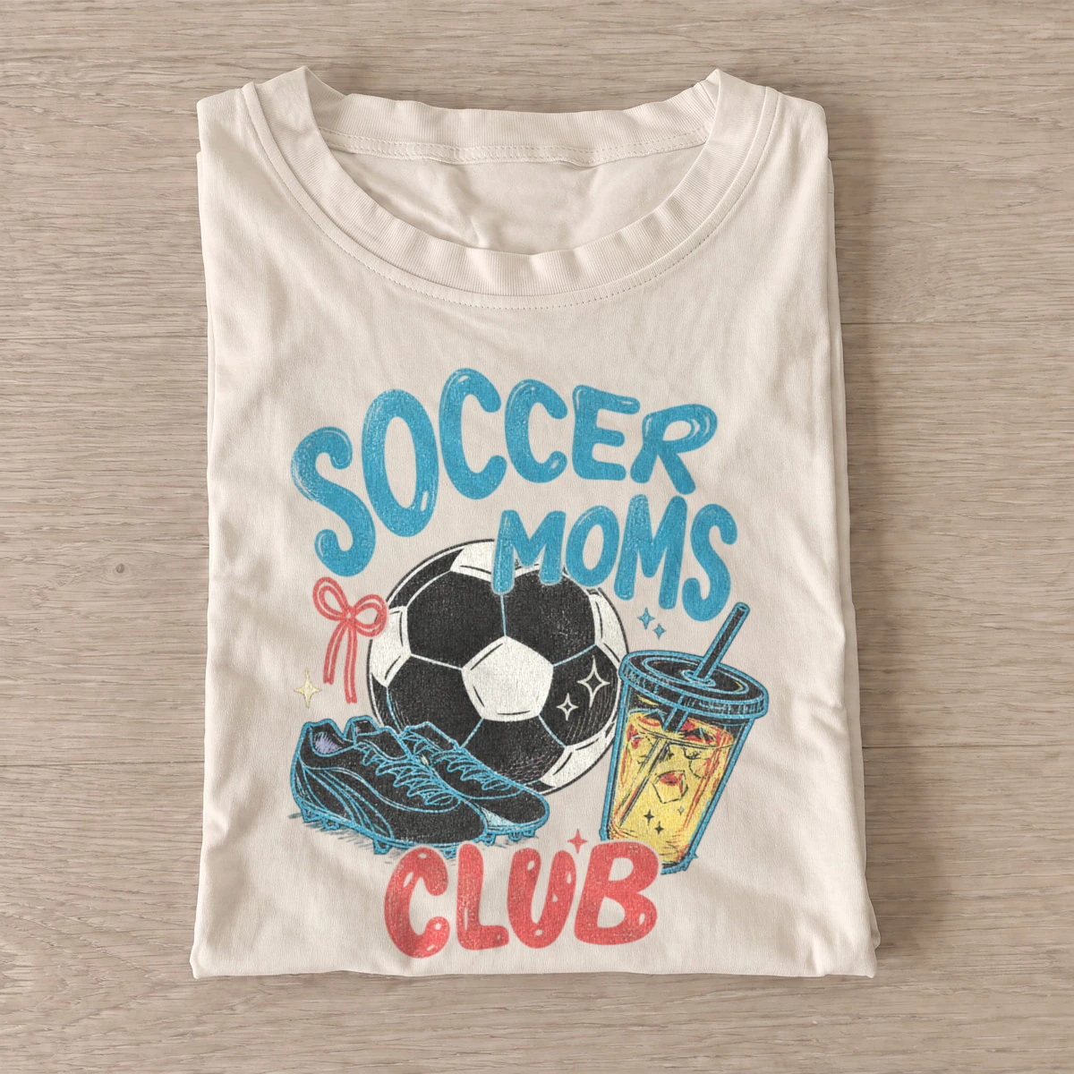 Soccer moms club graphic t shirt sand20soccer moms club.webp